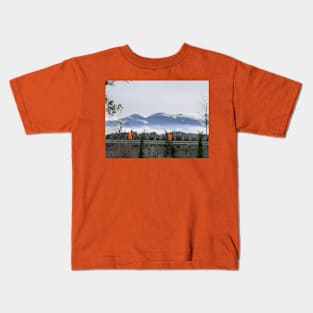 Mountain and men Kids T-Shirt